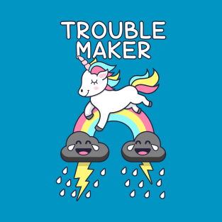Kawaii Unicorn Trouble Maker T-Shirt