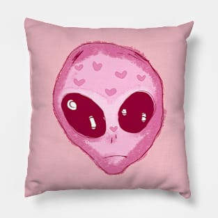 Pink Lovely Alien Pillow