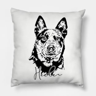 Funny Blue Heeler lover dog portrait Pillow