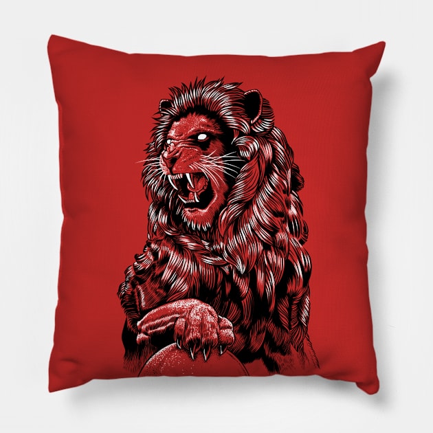 Majestic lion Pillow by albertocubatas