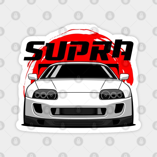 JDM White Supra Magnet by GoldenTuners