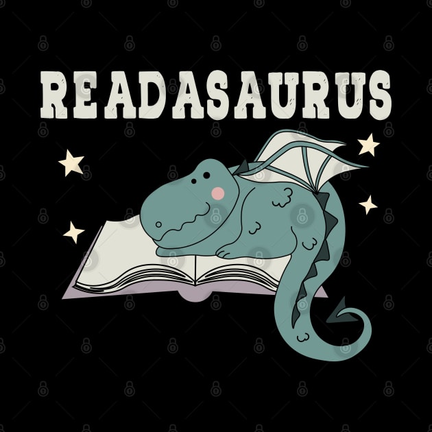 Trex Reading Book Readasaurus Bookworm Library Reading Lover by RetroZin