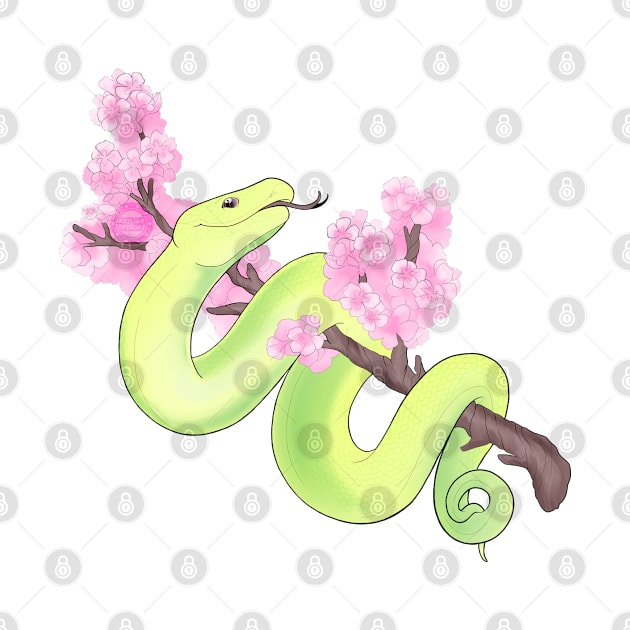 Pink Sakura Viper: Green by kailanipinon