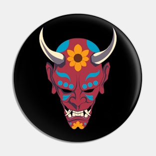 Hannya Mask / Sugar Skull Pin