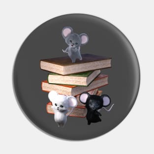 Mouse Tail's Book Club Pin