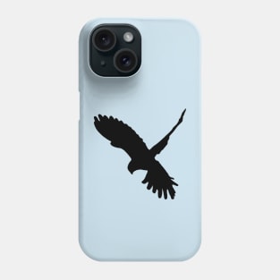 Silhouette of a hovering Kestrel Phone Case