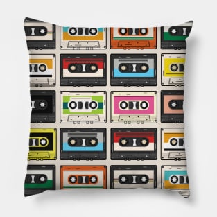 Retro Cassette Tape Collection // Vintage Music Lover // Old School Tape Pillow