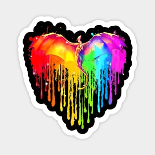 Rainbows Dragons Heart For Lgbt Gay Les Magnet