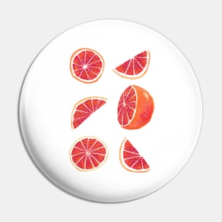 Watercolor Blood Orange Pin