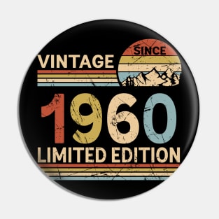 Vintage Since 1960 Limited Edition 63rd Birthday Gift Vintage Men's Pin