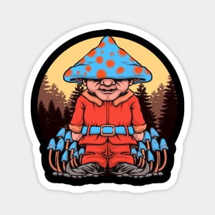 Mushroom Santa Magnet