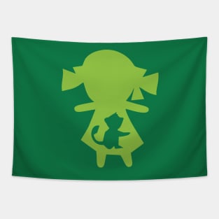Monkey Girl - Green Tapestry