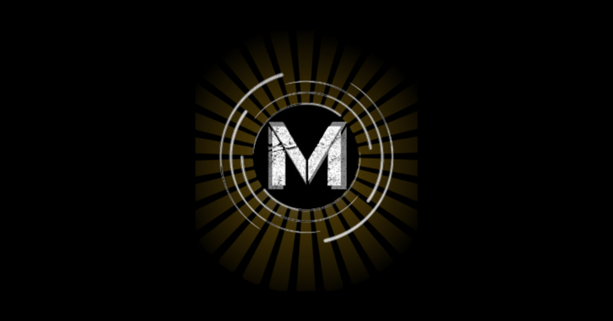 Letter M Alphabet sunlight and space - M - Sticker | TeePublic