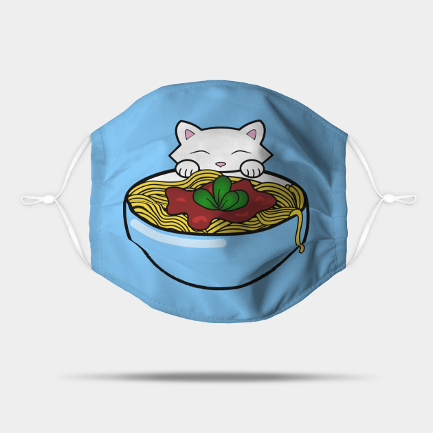 Cute Cat Eating Spaghetti Spaghetti Mascara Teepublic Mx