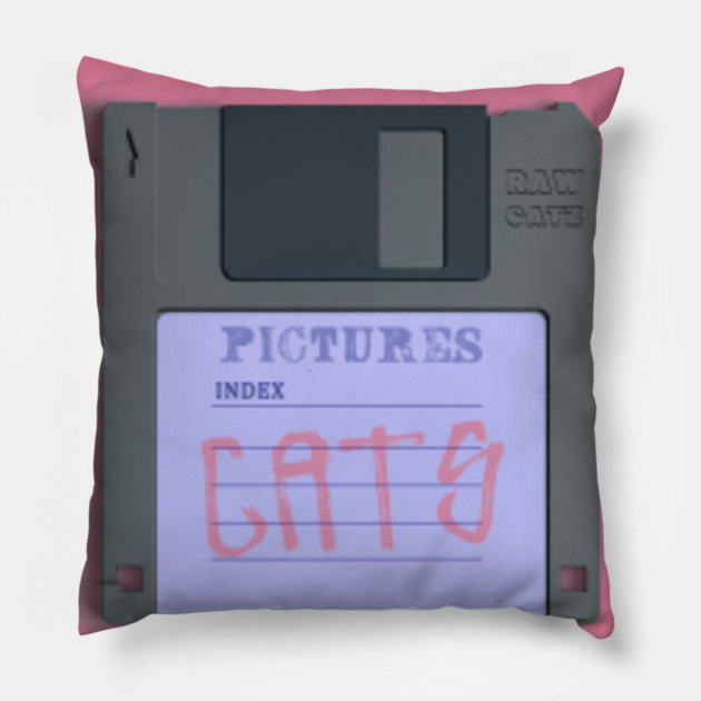 Cat Pictures Floppy Disk Raw Catz Floppy Disk Pillow Teepublic