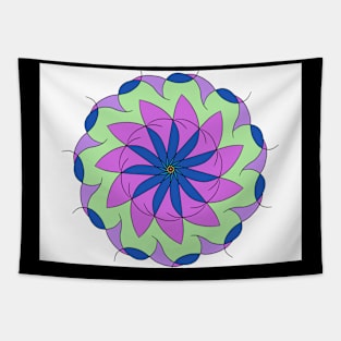 Pink purple flower design 1 Tapestry