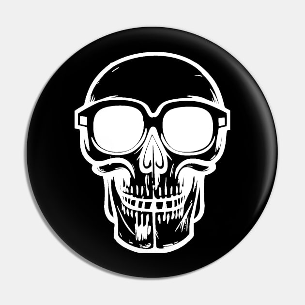 Skull with Sunglasses Pin by Nuletto