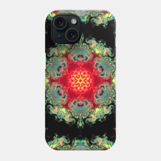 Psychedelic Hippie Red Teal and Black Phone Case
