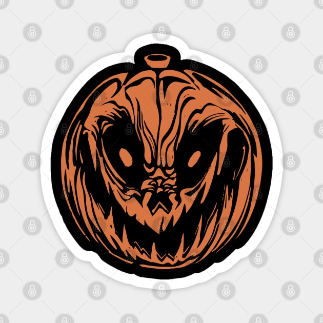 Menacing Pumpkin Grin Magnet by Life2LiveDesign