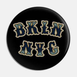 Brooklyn New York Font Fusion - Distinctive Typeface Design Pin