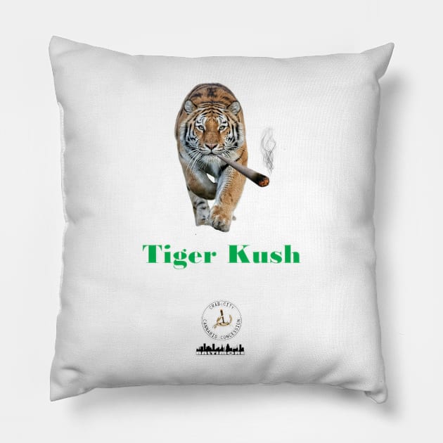 Tiger Kush Pillow by Crab City Cannabis Concession