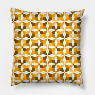 Geometric Diamond Pattern (Gold) Pillow