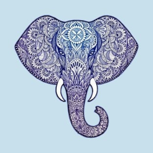 Henna Elephant Art T-Shirt