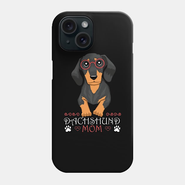 Dachshund Mom Cute Wiener dog Phone Case by MGO Design