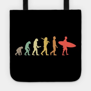 Retro Surfing Evolution Gift For Surfers Tote