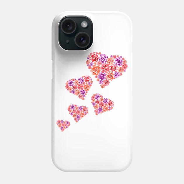 Floral Hearts Phone Case by ZeichenbloQ