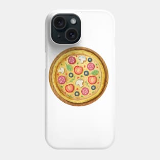 Pizza Dish Watercolor Phone Case