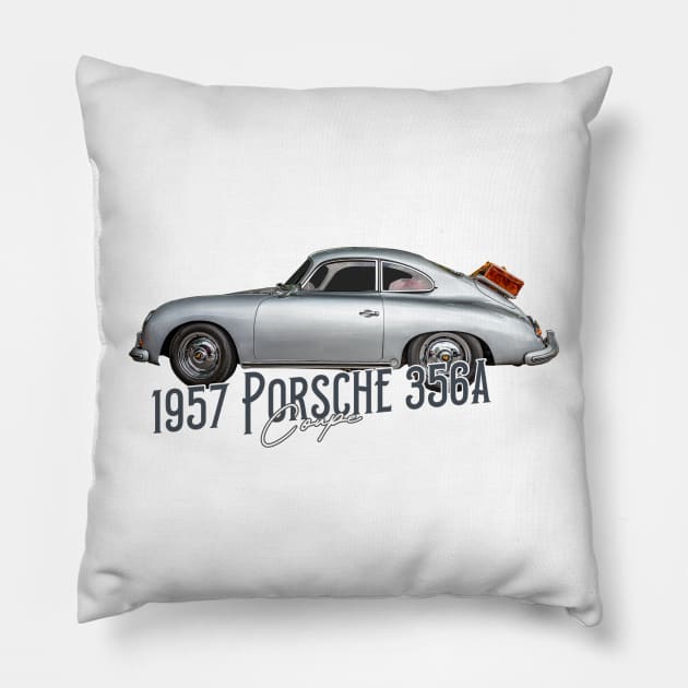 1957 Porsche 356A Coupe Pillow by Gestalt Imagery