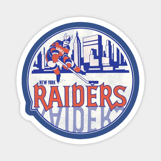 Defunct New York Raiders Hockey Team Magnet by Defunctland