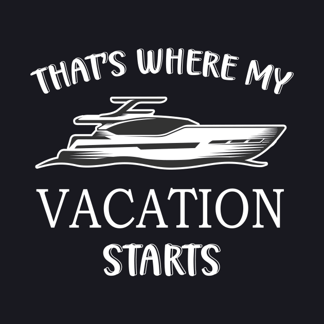 Motorboat Yacht Vacation by Foxxy Merch