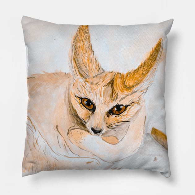 Vulpes zerda Pillow by feafox92