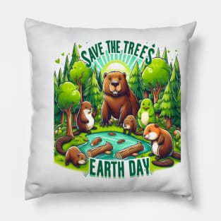 Peaceful Creatures in the Meadow Pillow