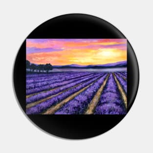 Sunrise over Lavender Pin