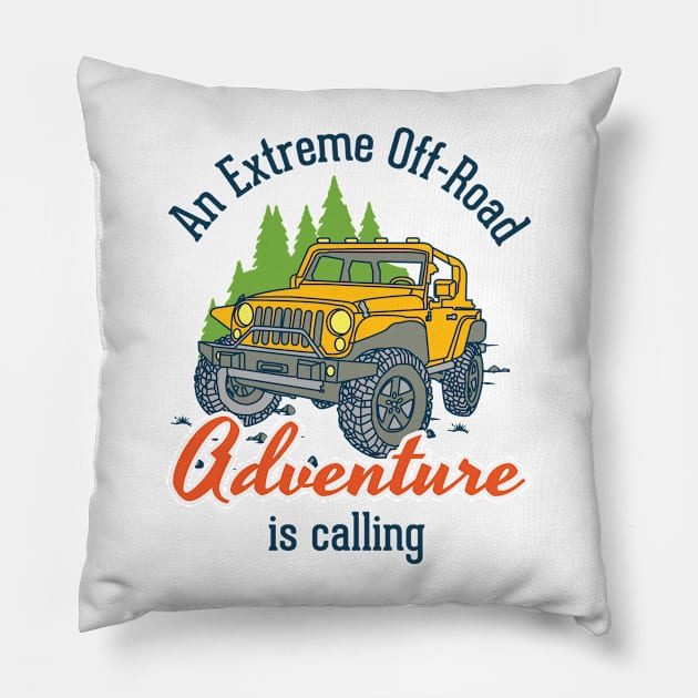 jeep tshirts online vacation Pillow by FUNNY LIFE