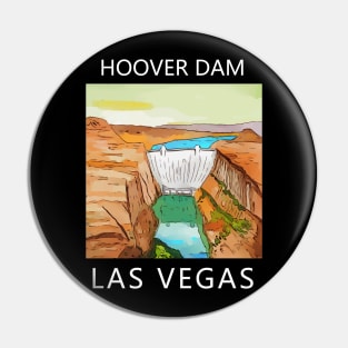 Hoover Dam on the Colorado River, on the Nevada-Arizona border. This dam creates Lake Mead. - WelshDesigns Pin