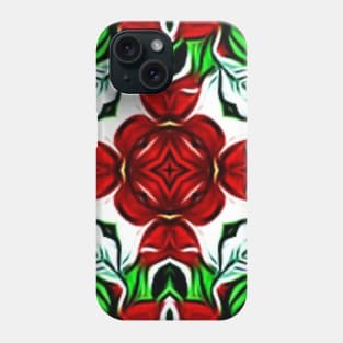 Red and Green Christmas Pattern Number 4 Phone Case