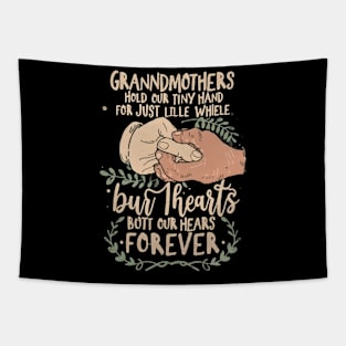 Grandmothers Tiny Hands, Forever Hearts Tapestry