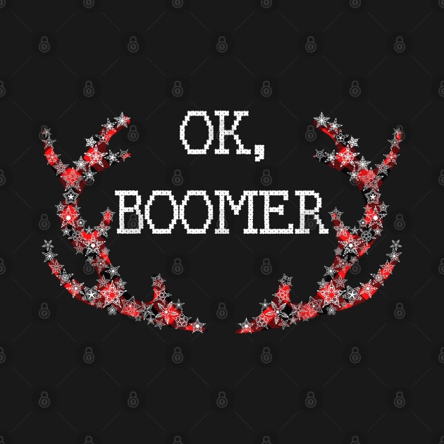 OK Boomer Meme Millennial Gen Z Ugly Christmas Gift by Ai Wanderer