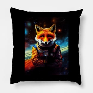 Cute Fox In Space Pillow