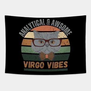 Funny Virgo Zodiac Sign - Analytical and Awsome, Virgo Vibes Tapestry