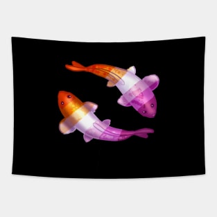 WLW Lesbian LGBTQ Koi Fish Tapestry