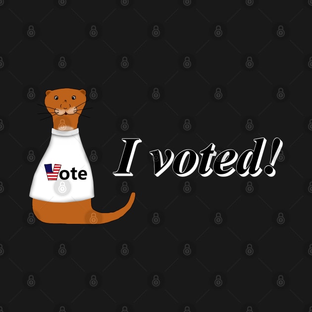 Oliver The Otter I Voted Sticker by ButterflyInTheAttic