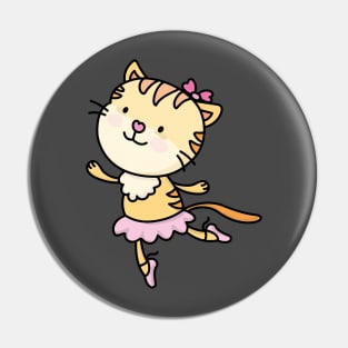 Cute ballet dancer cat Pin