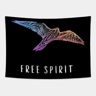 Free Spirit Colourful Peregrine Falcon Bird Graphic Tapestry