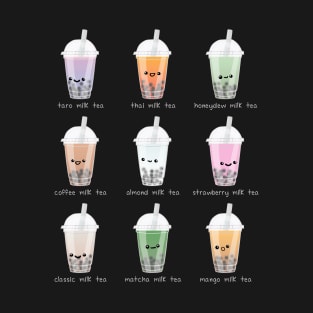 Boba Tea, Bubble Tea Menu T-Shirt