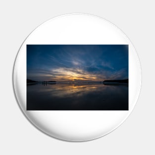 Beach Sunset Symmetry Pin